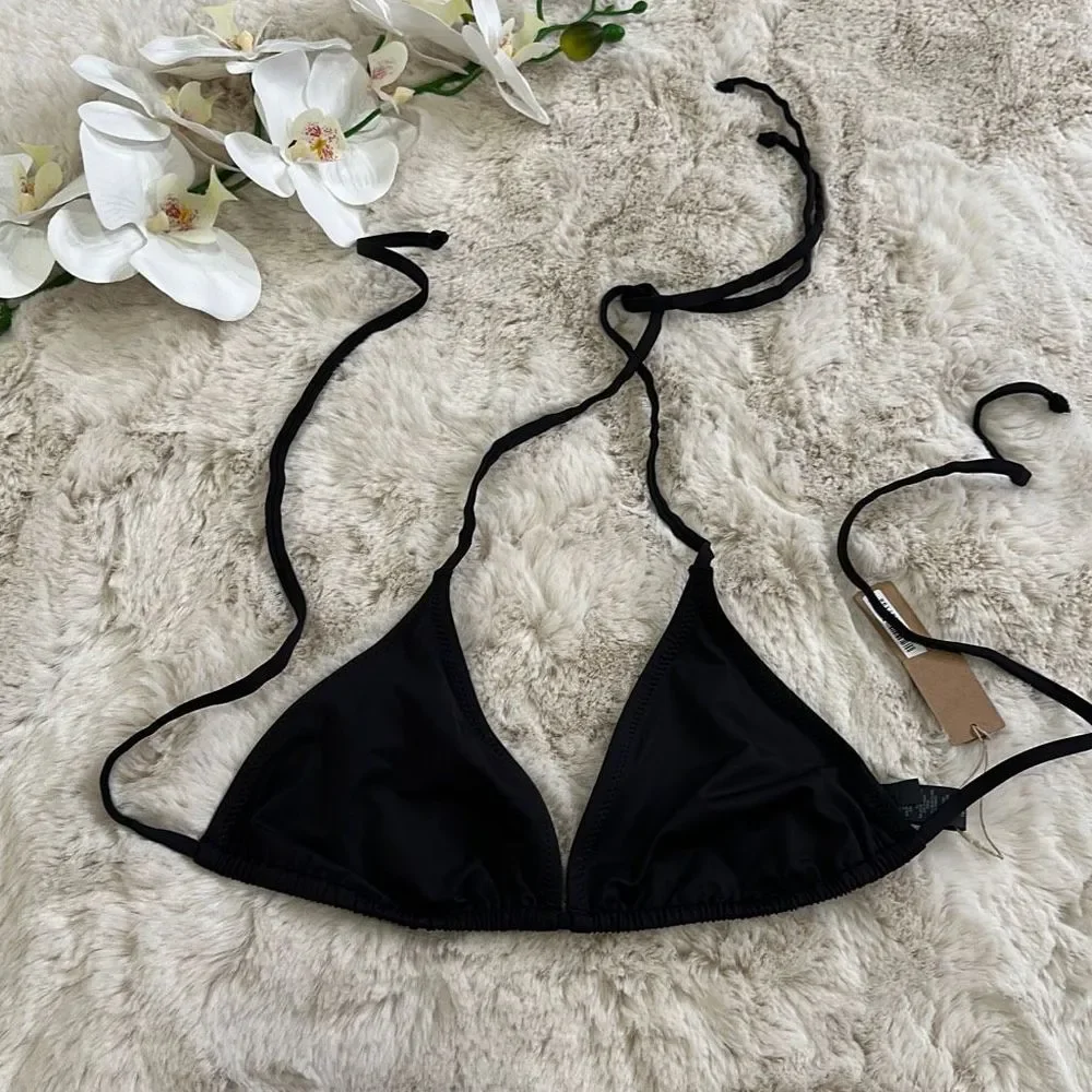SKIMS Signature Swim Triangle Top Black Size XL